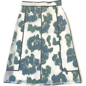 3.1 Phillip Lim Fil Coupe Abstract Daisy Silk-Blend A-Line Skirt Women's Size 4